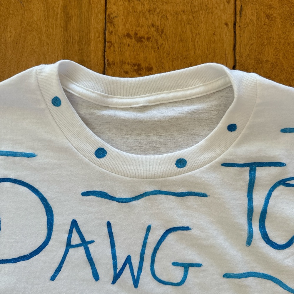 Men’s White and Blue Graphic T-Shirt - Picture 6 of 9